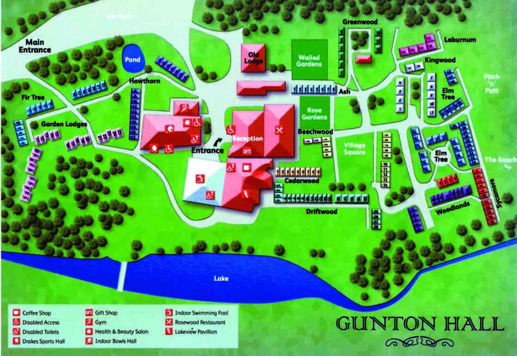 Warner Hotels - Gunton Hall Map
