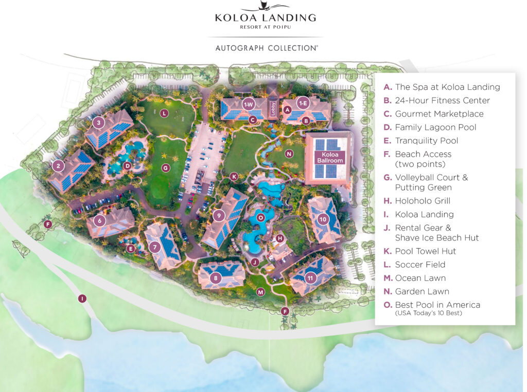 Koloa Landing Resort at Poipu, Autograph Collection Map