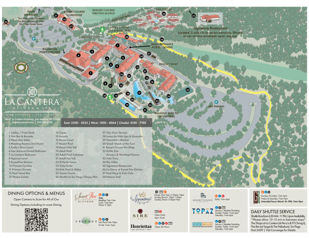 La Cantera Resort & Spa Map