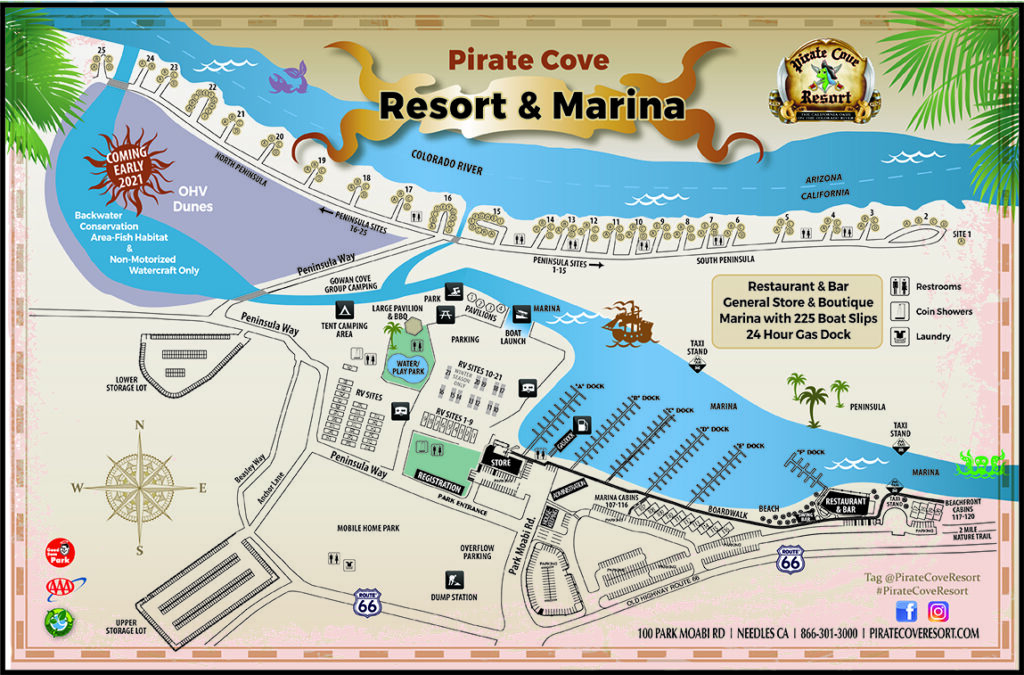 Pirate Cove Resort & Marina Map