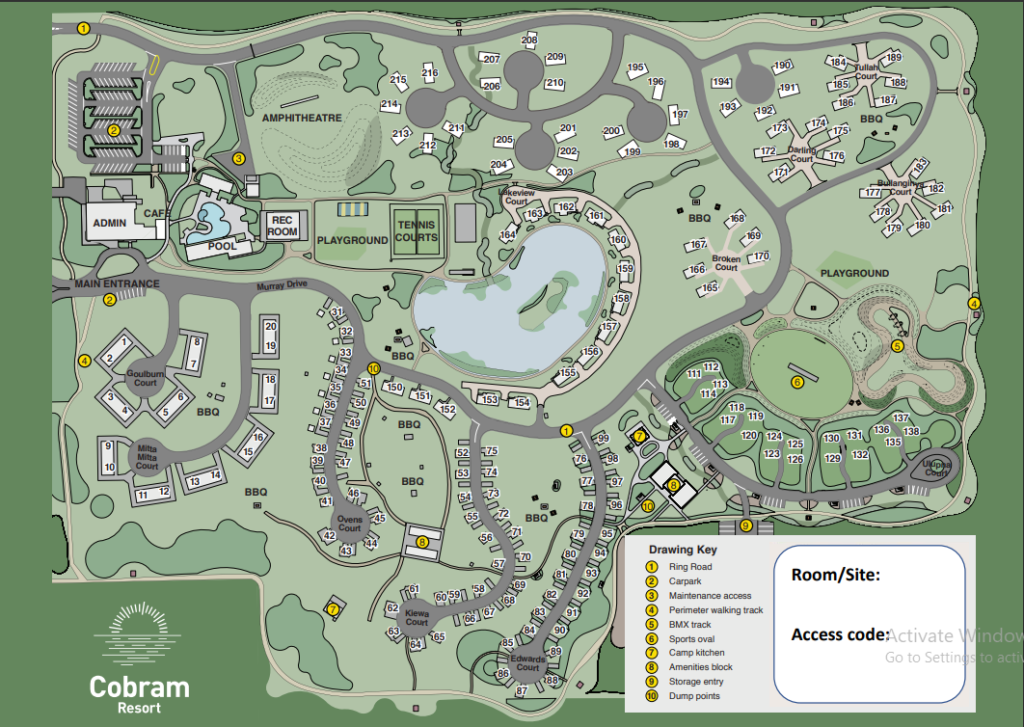 RACV Cobram Resort Map