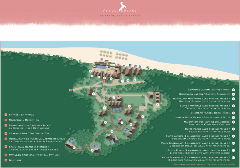 Cheval Blanc St-Barth Resort Map