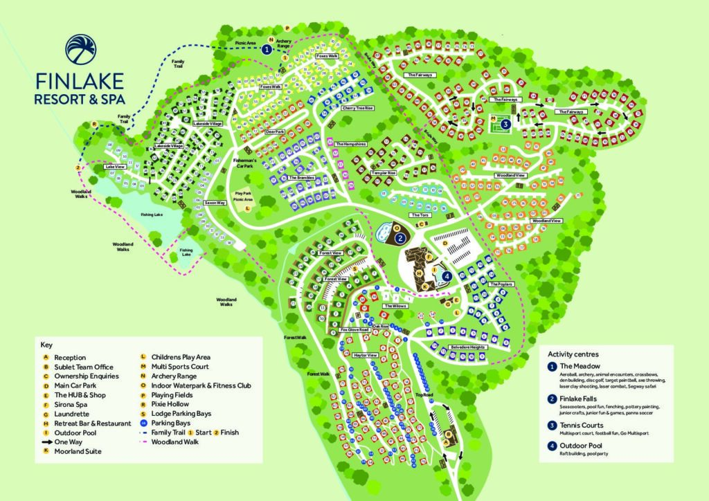 Finlake Resort and Spa Map