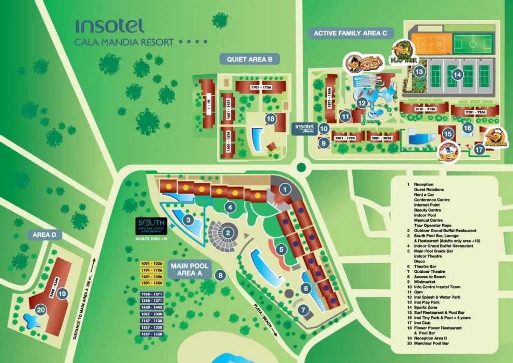 Insotel Cala Mandía Resort & Spa Map