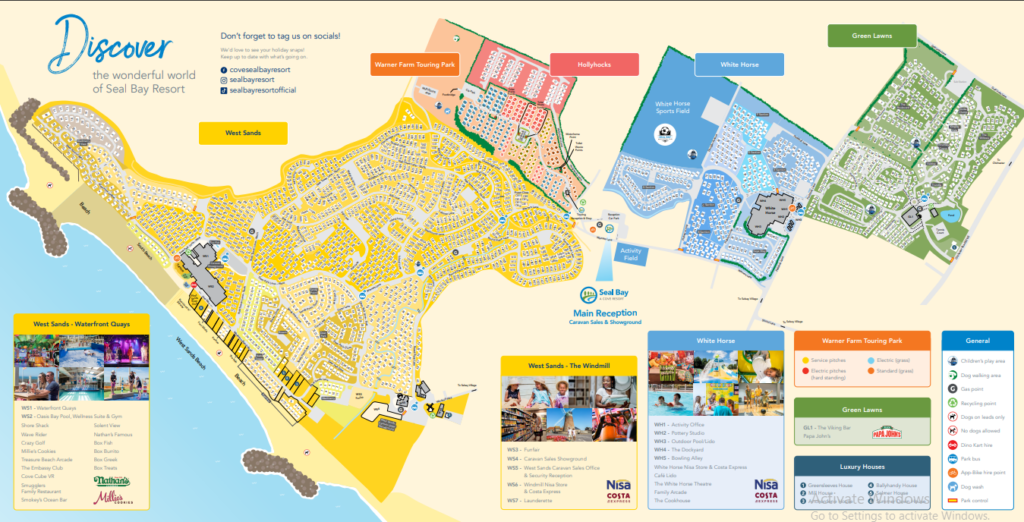 Seal Bay Resort Map, Warner's Lane, Selsey